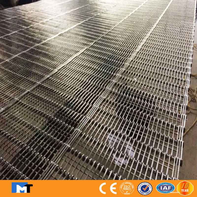 Food Processing Line Stainless Steel 304 Eye Link Conveyor Belt