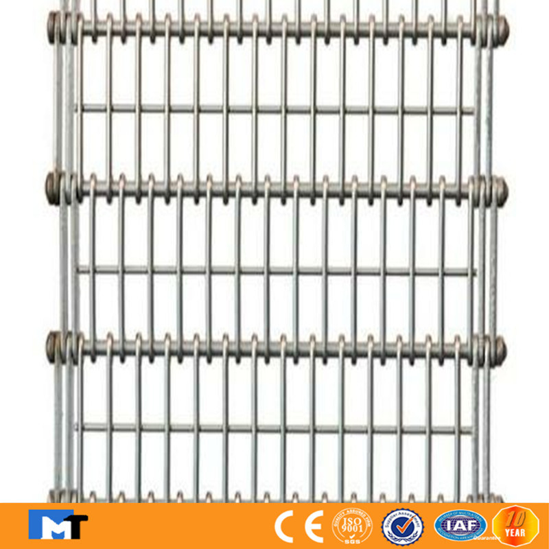 Food Processing Line Stainless Steel 304 Eye Link Conveyor Belt